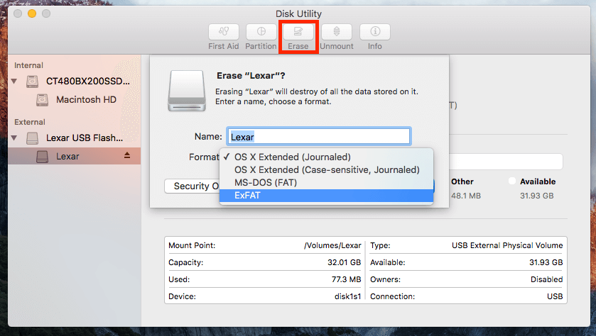 Format external hard drive for mac